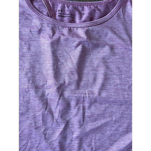 Under Armour Loose pink T-shirt with opening in back, women's size 1X - Picture 4 of 10